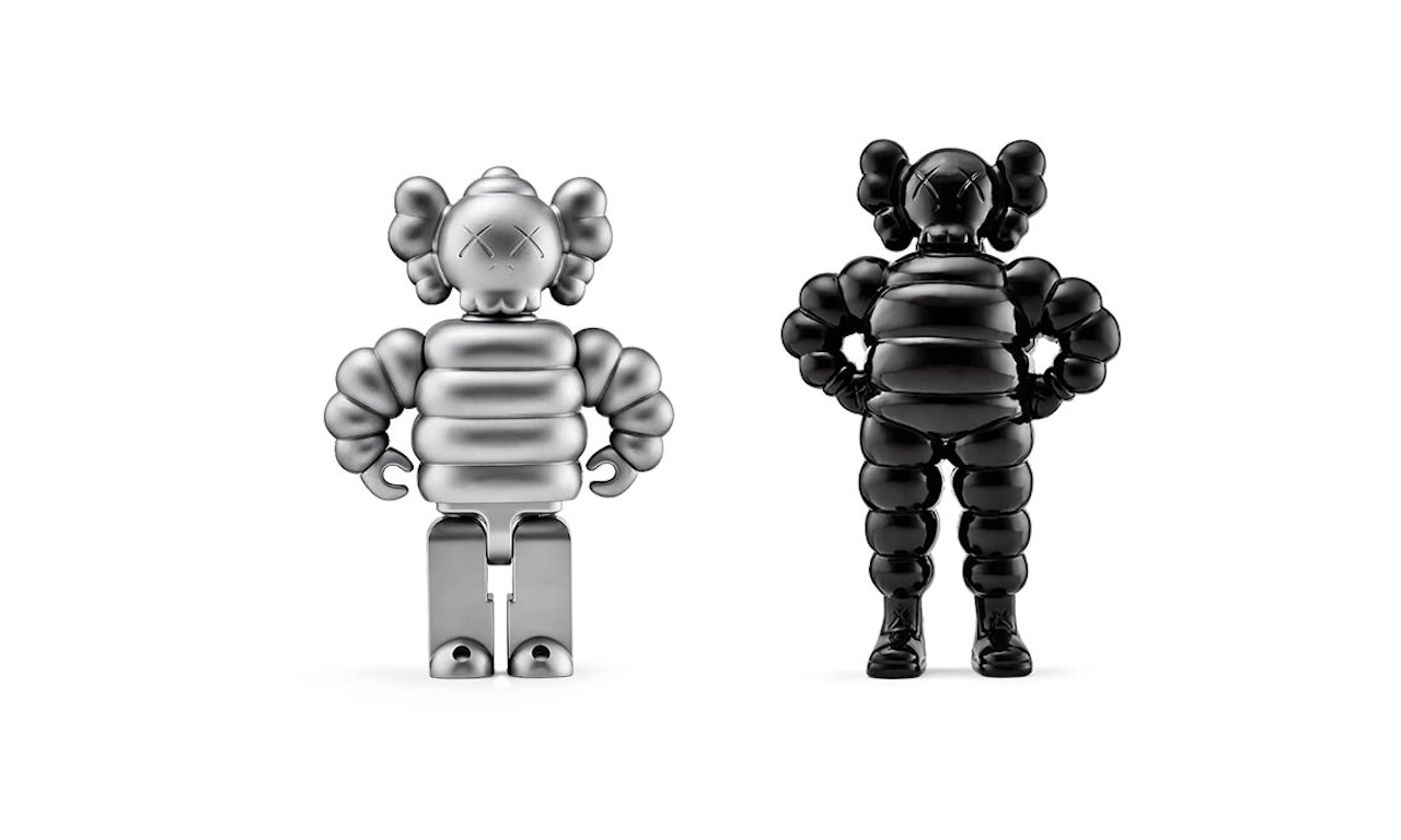 a. CHUM 400% Kubrick (Silver) b. CHUM (Black) by Kaws