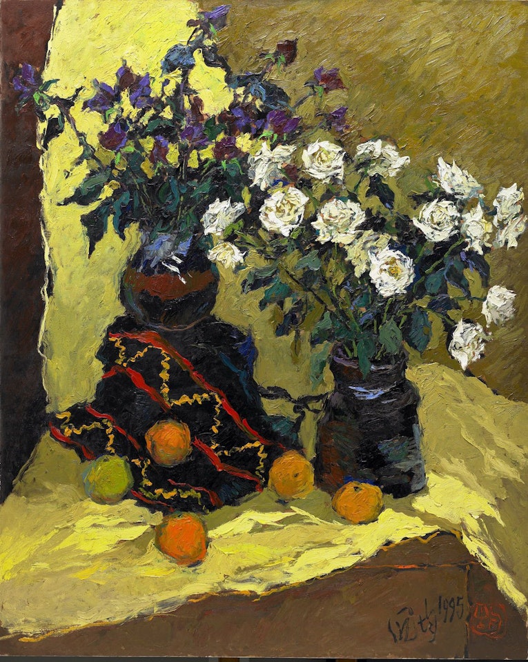 Conversation Between Color Purple Black and Color Yellow White by Pang Jiun