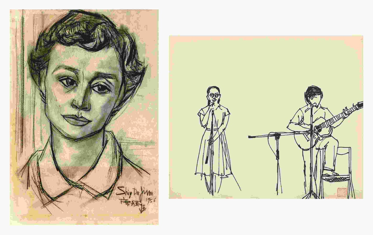 a. Portrait b. Folk Song Singing by Xi Dejin