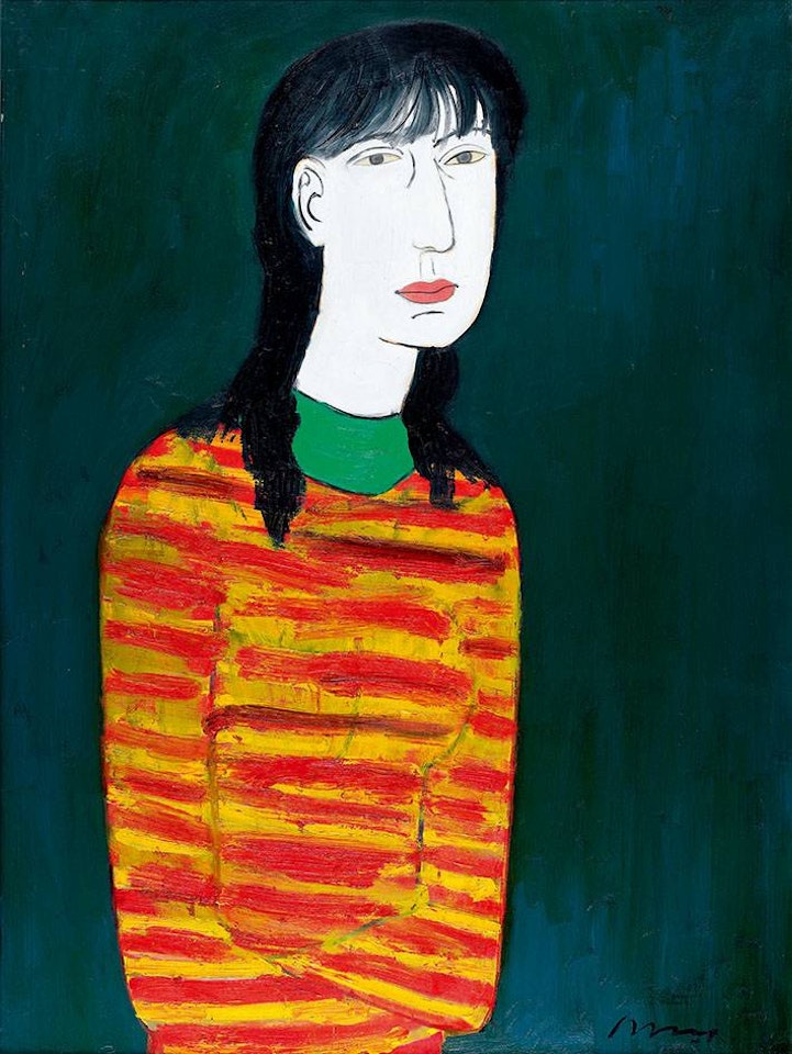 A Lady in Red and Yellow by Chiu Ya-Tsai