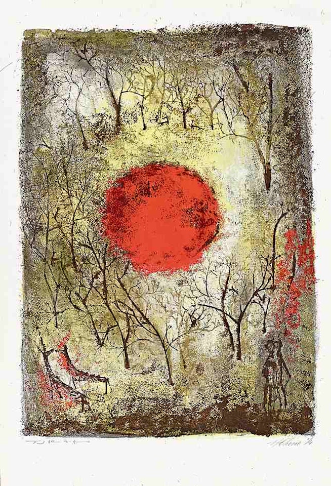 The Red Sun by Zao Wou-Ki
