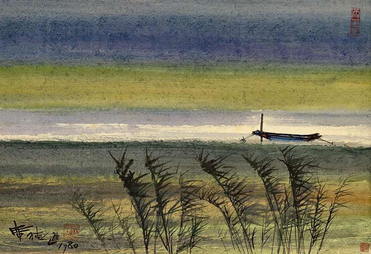 Boat Over the River by Xi Dejin