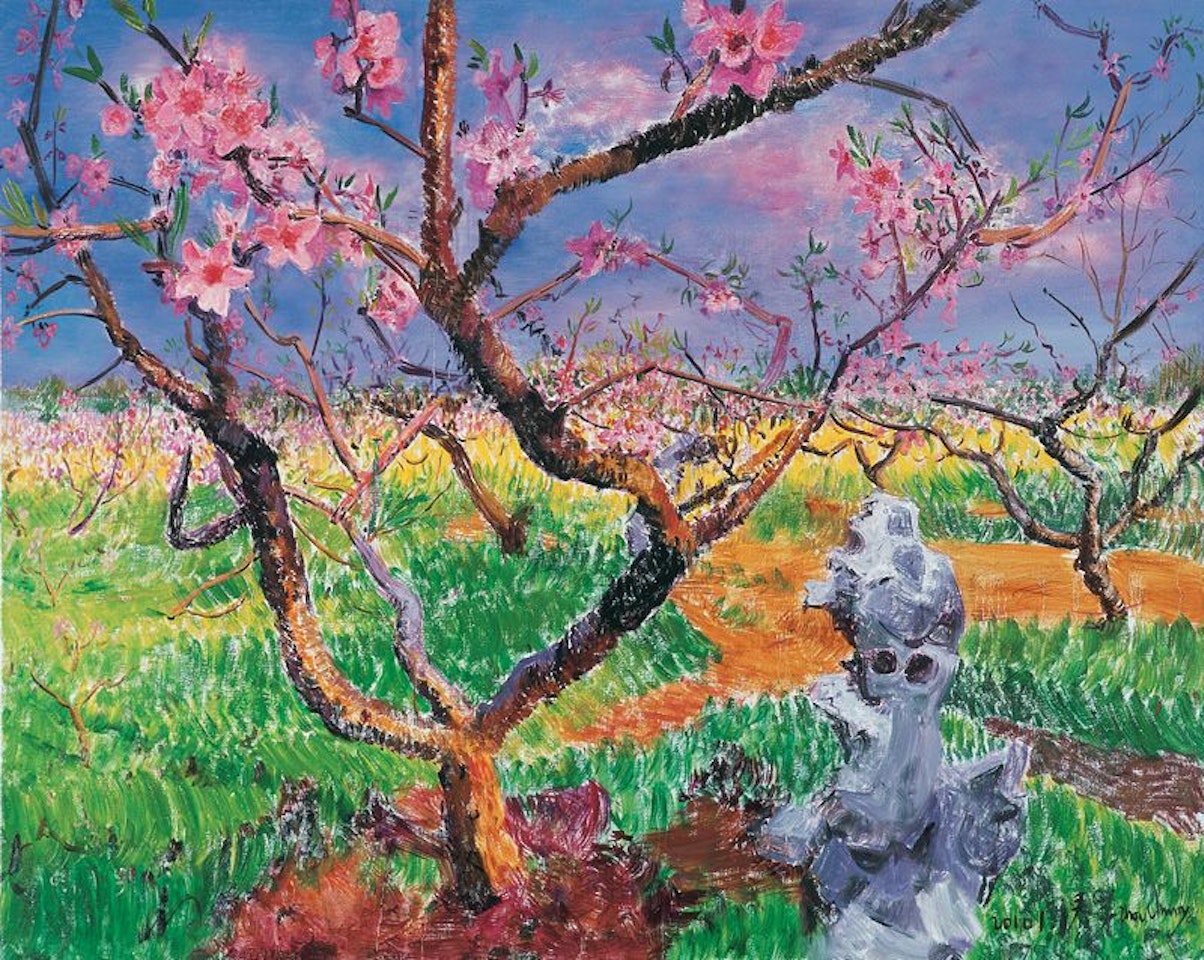 Blooming Peach Blossom by Zhou Chunya
