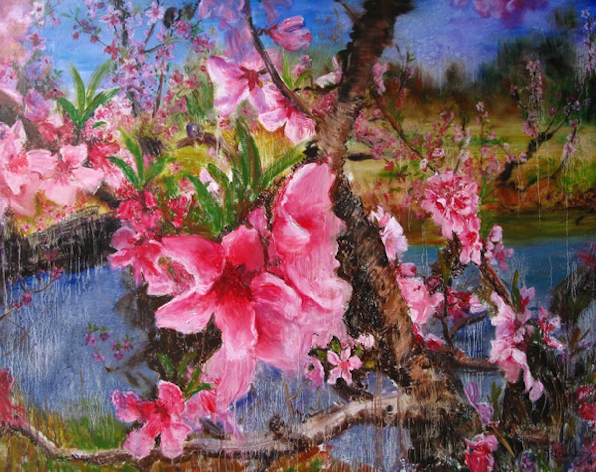 Peach Blossoms in the Spring by Zhou Chunya