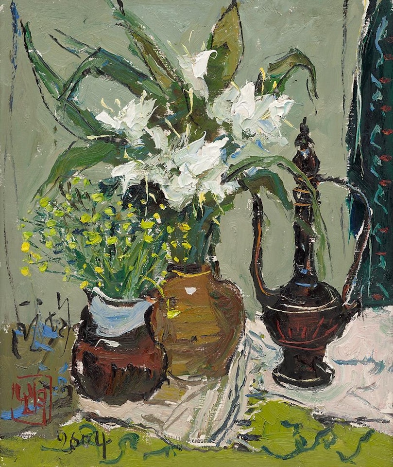 Wild Ginger Flower and Arabic Pot by Pang Jiun