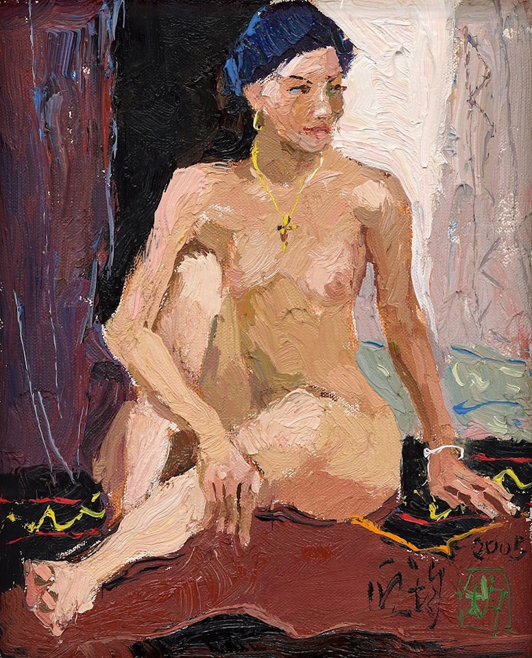 Nude (Blue Turban) by Pang Jiun