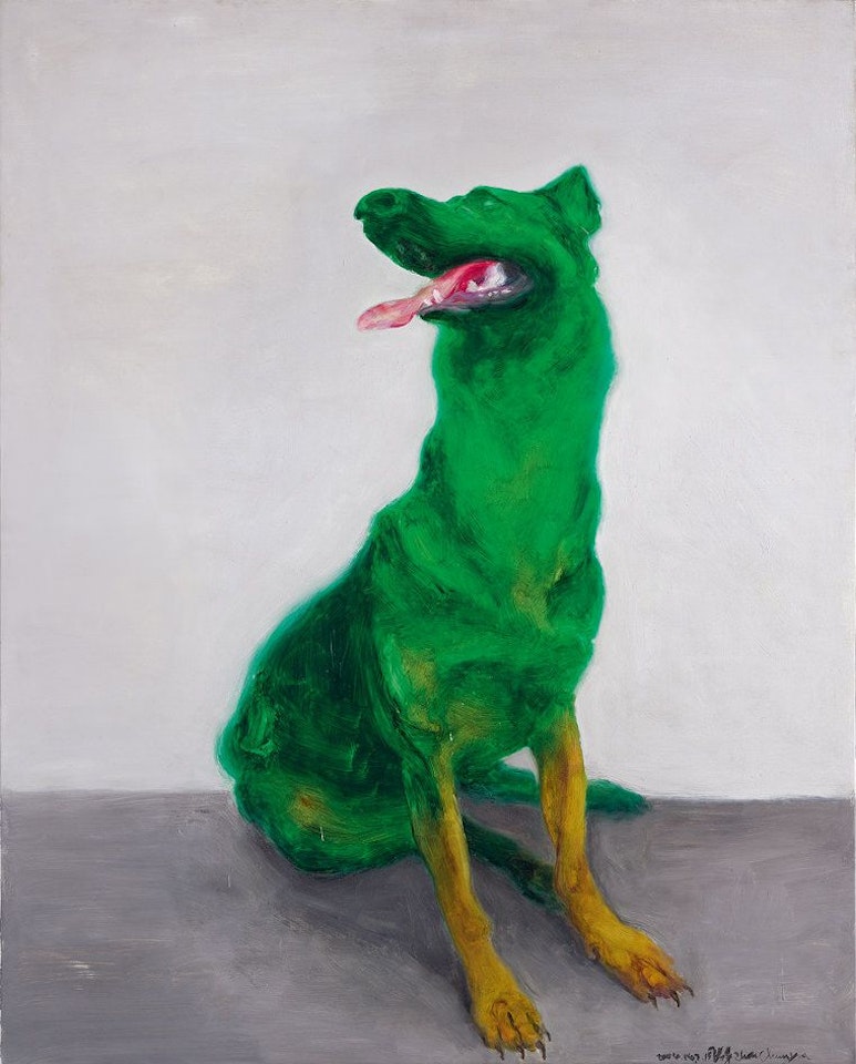 Green Dog by Zhou Chunya