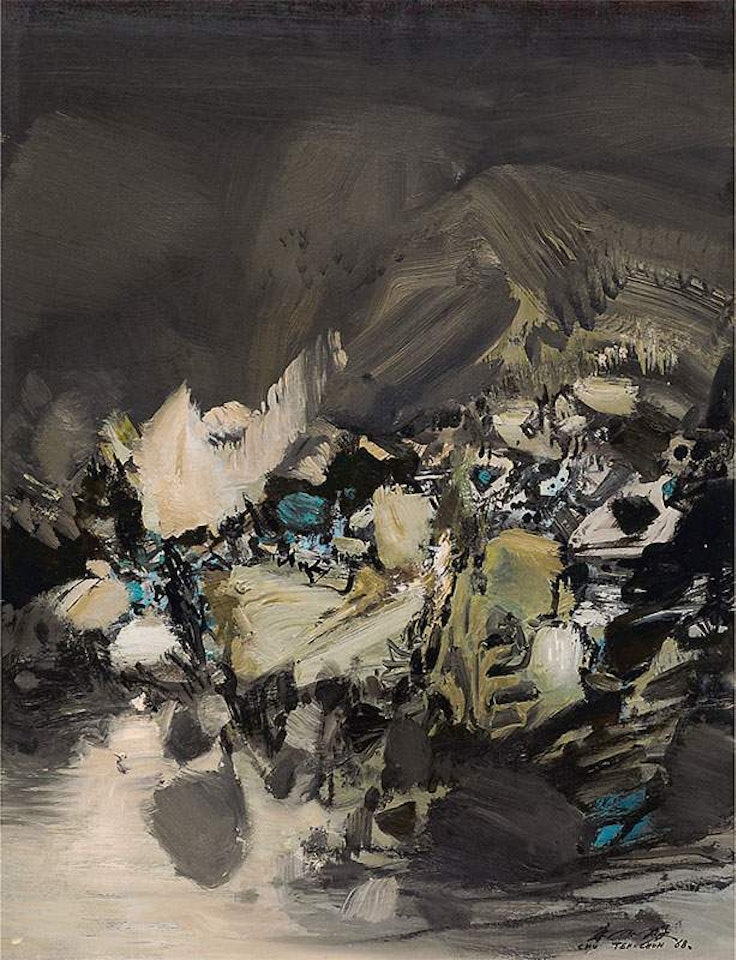 Composition NÂ°295 by Chu Teh-Chun
