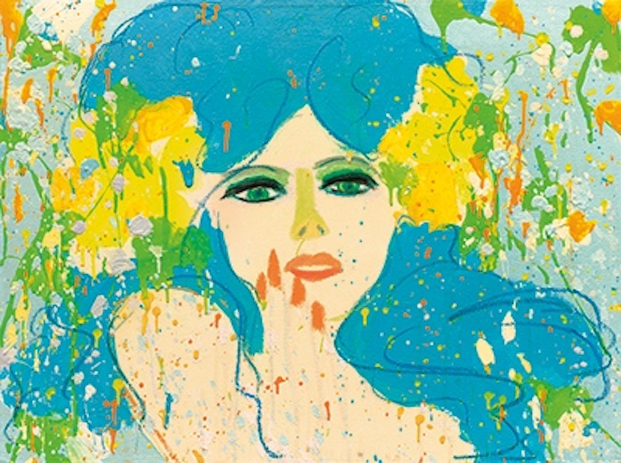 I Have Melancholy Itch in Eyes by Walasse Ting
