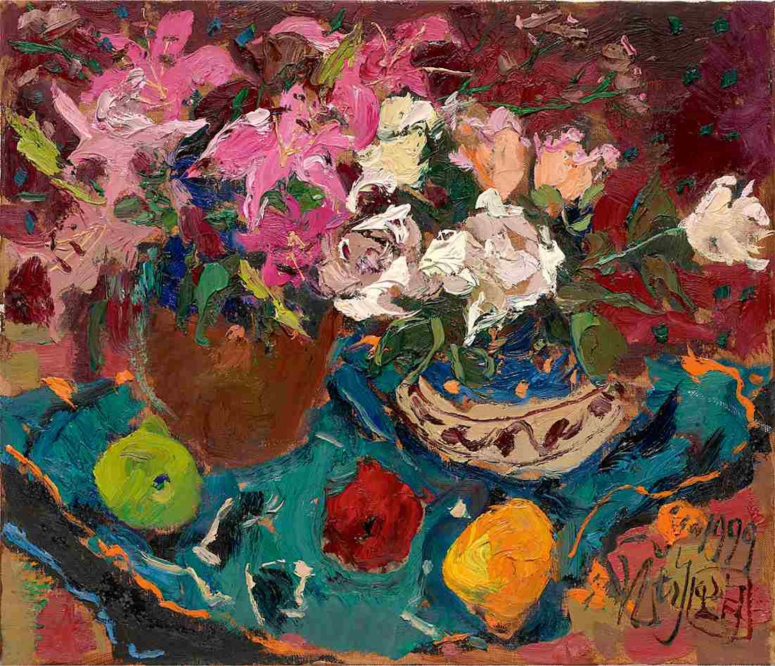 Still Life with Flowers Vase by Pang Jiun