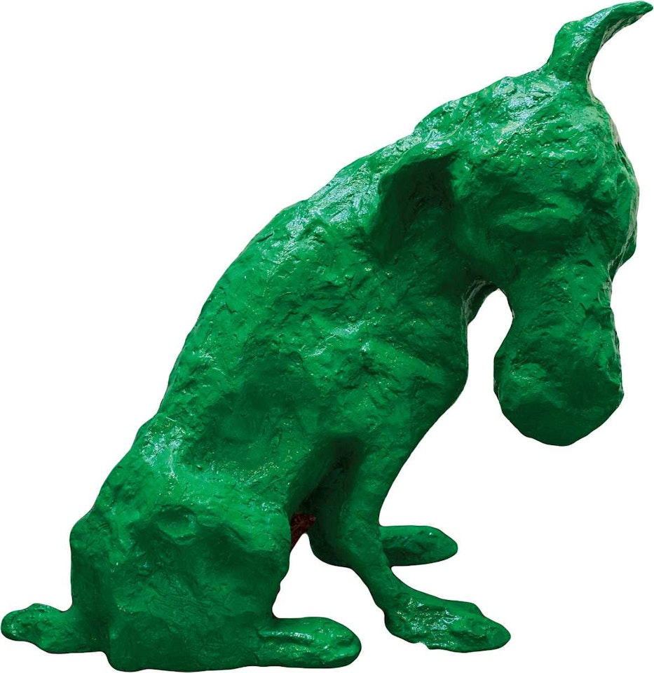 Green Dog into Taihu Lake Stone by Zhou Chunya