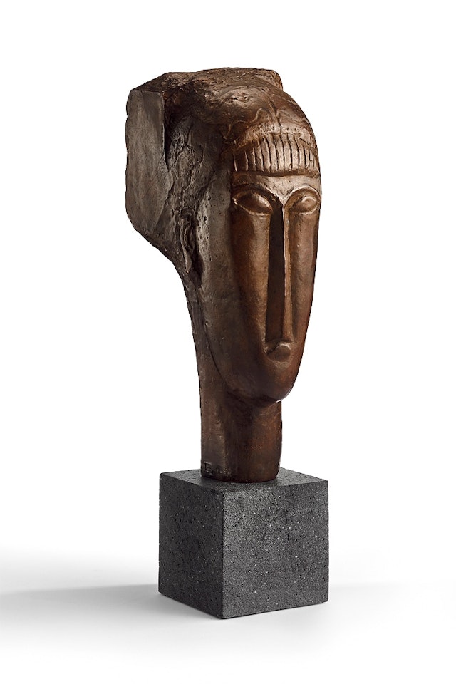 Tate de Jeune Fille à la Frange ( Head of a Young Girl with Bangs ) by Amedeo Modigliani