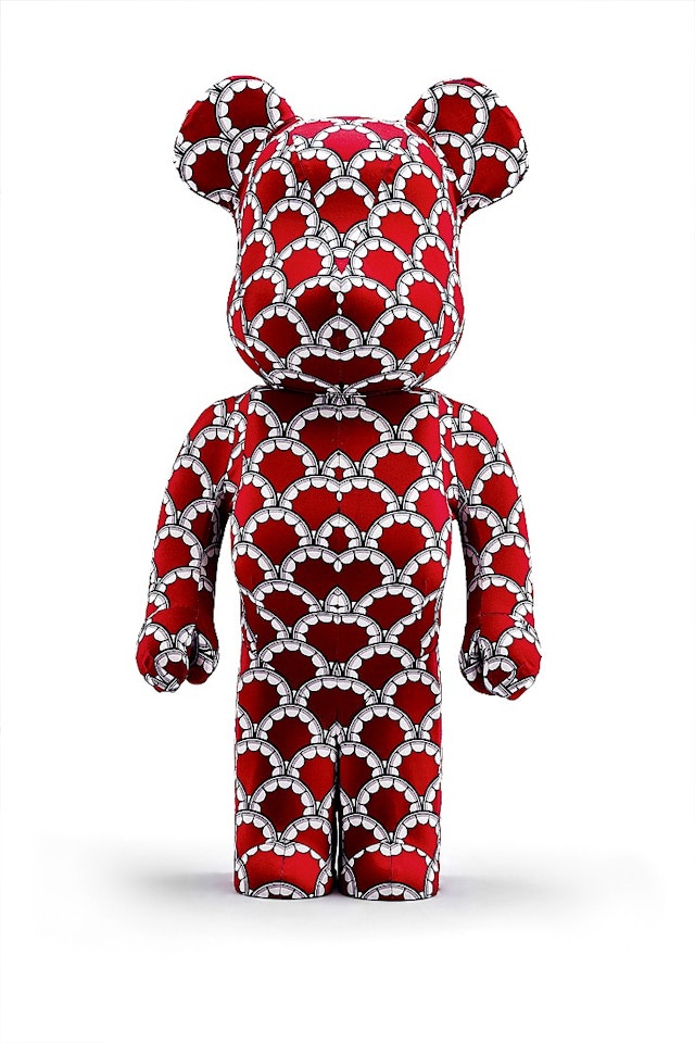 OriginalFake 6th Anniversary BBWW Tour 2 1000% Be@rbrick (Red) by Kaws