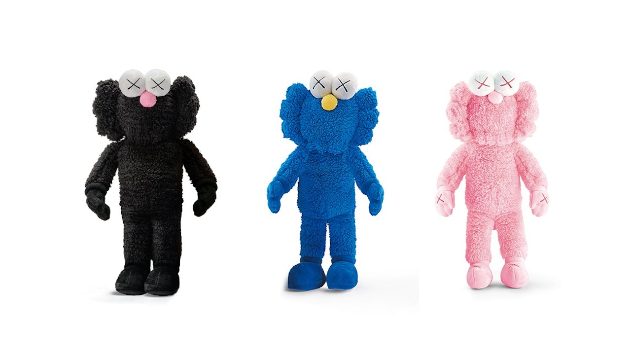 a. BFF Plush (Black) b. BFF Plush (Blue) c. BFF Plush (Pink) by Kaws