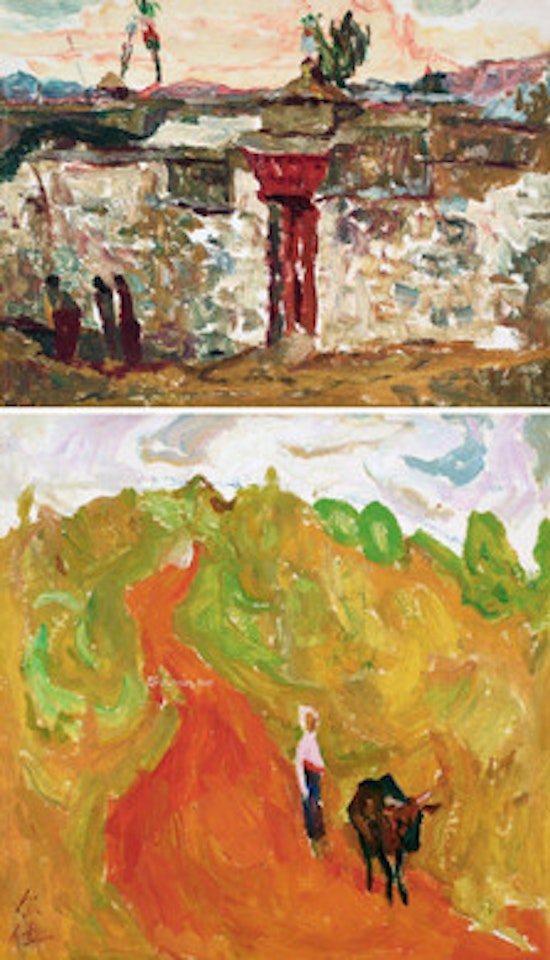 Landscape (two pieces) by Luo Erchun