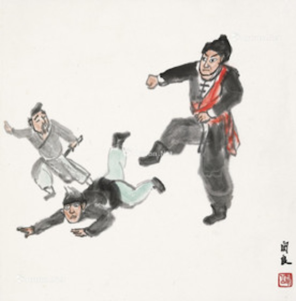Wu song drunkenly beats jiang men shen by Guan Liang
