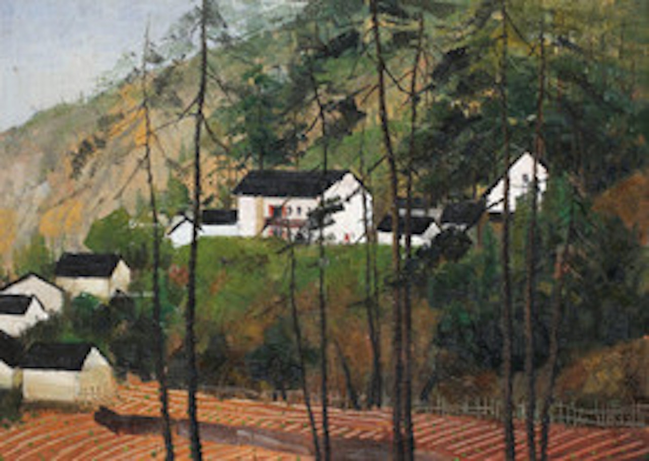 Mountain Village after the Rain by Wu Guanzhong