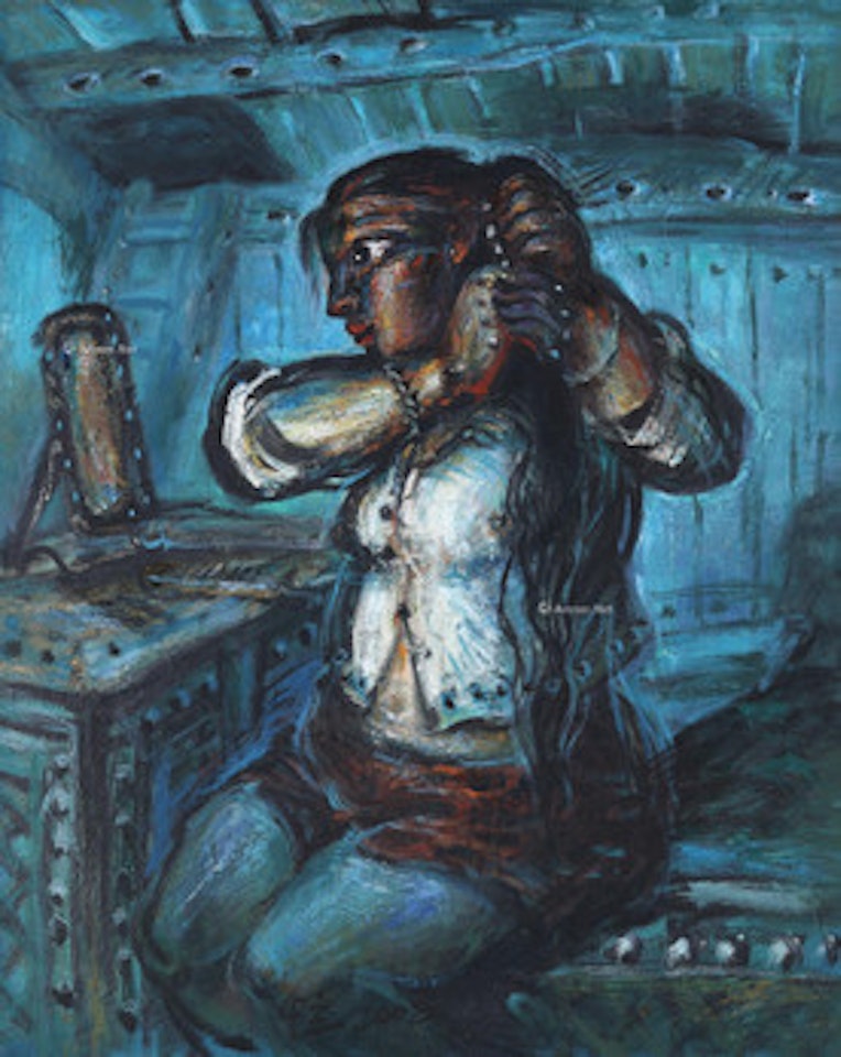 Peasant Woman Dressing by Luo Zhongli