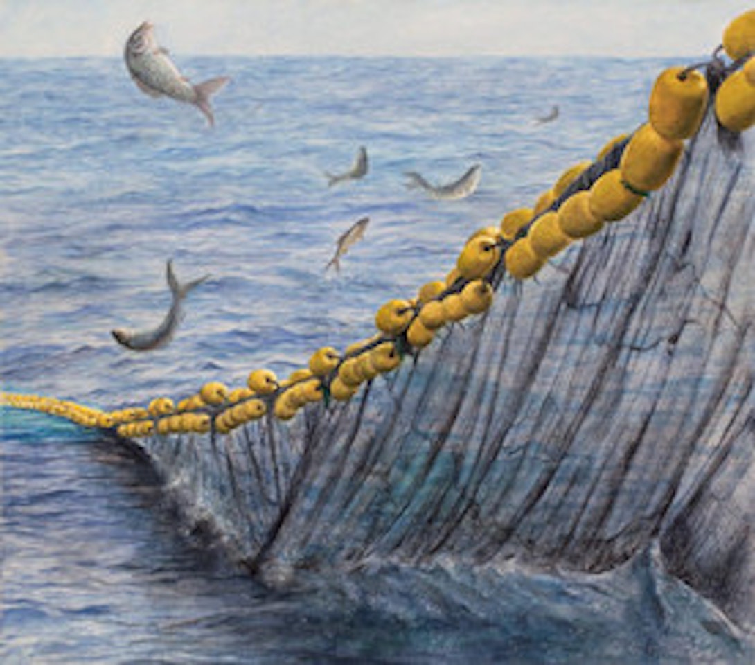 Dragnet - an unfinished series of paintings by Fang Lijun