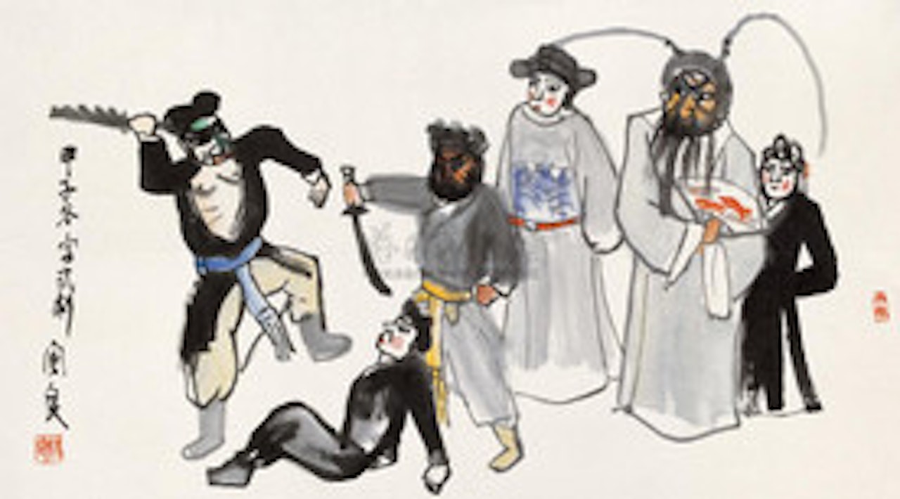 Six-person martial arts troupe by Guan Liang