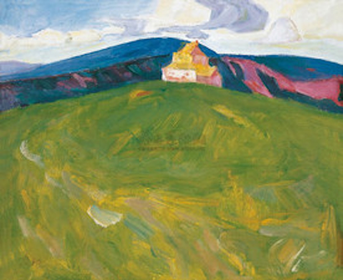 A small temple in the evening by Luo Erchun