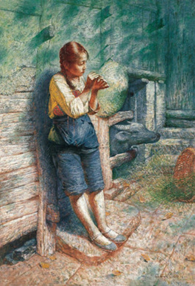 Needle Threading by Luo Zhongli