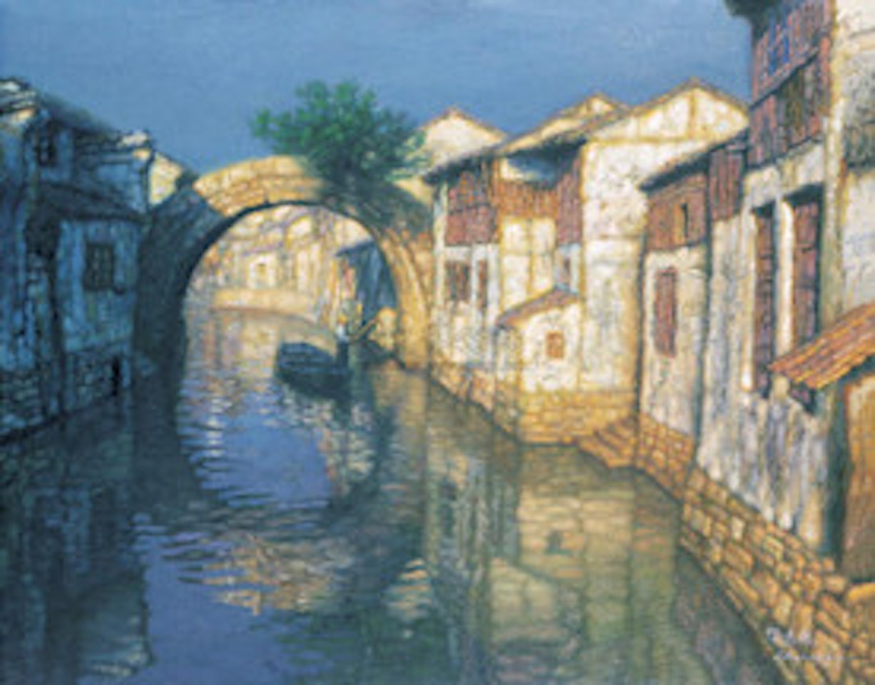 Zhujiajiao water town by Chen Yifei