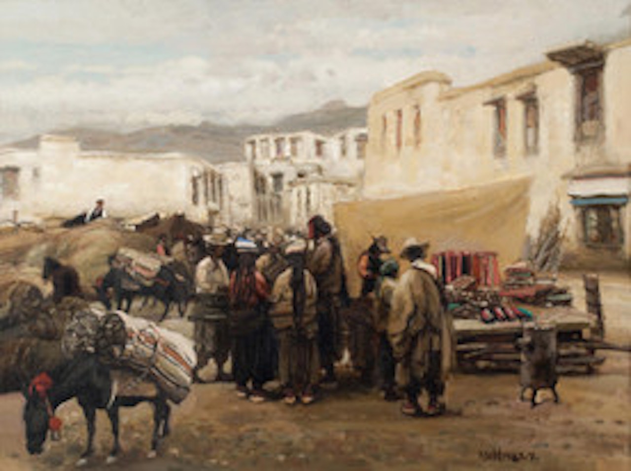 Lhasa market by Chen Danqing