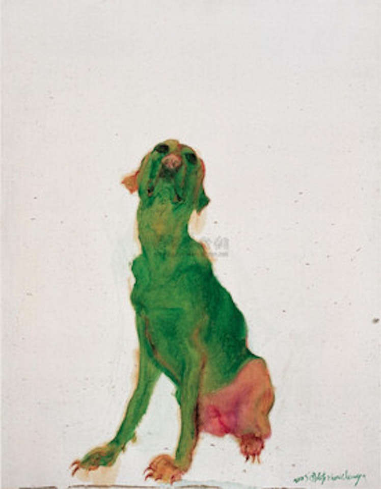 Green Dog No. 5 by Zhou Chunya