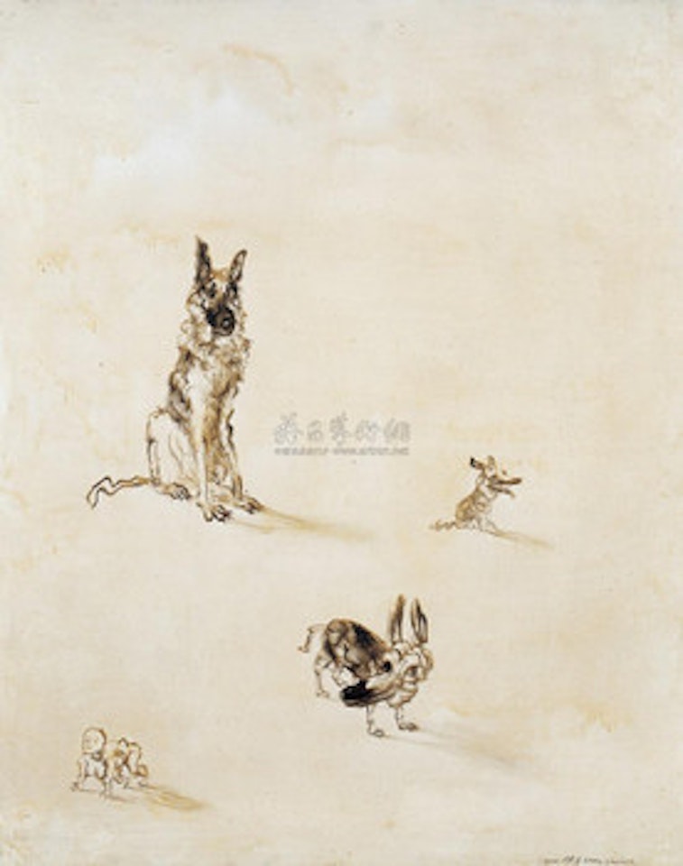 Black Roots Playing by Zhou Chunya