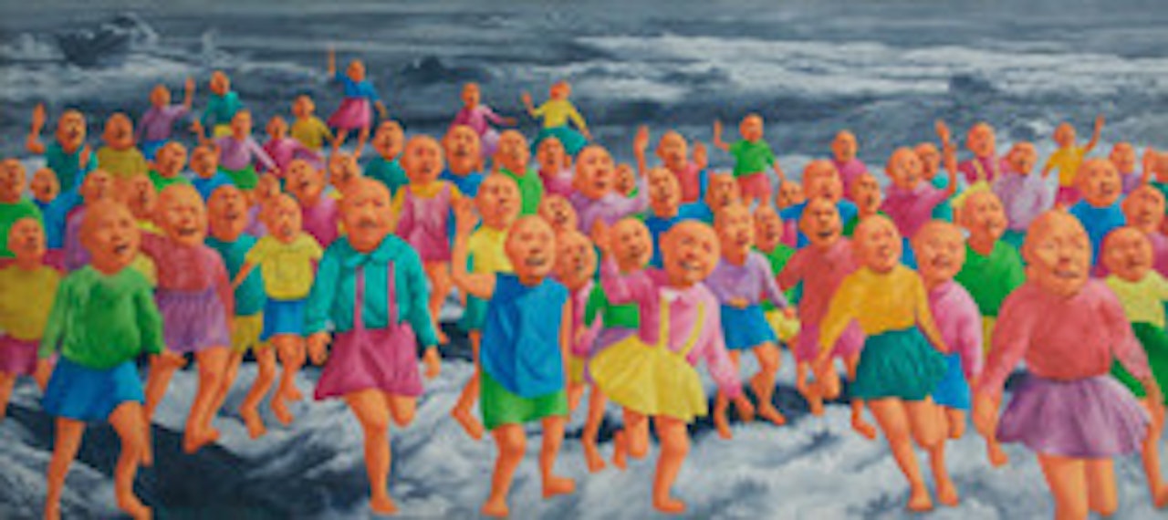 Red face by Fang Lijun