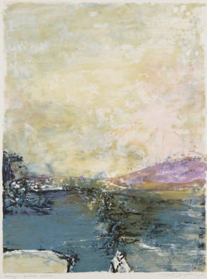 Homage to Nobutaka Shikarai by Zao Wou-Ki