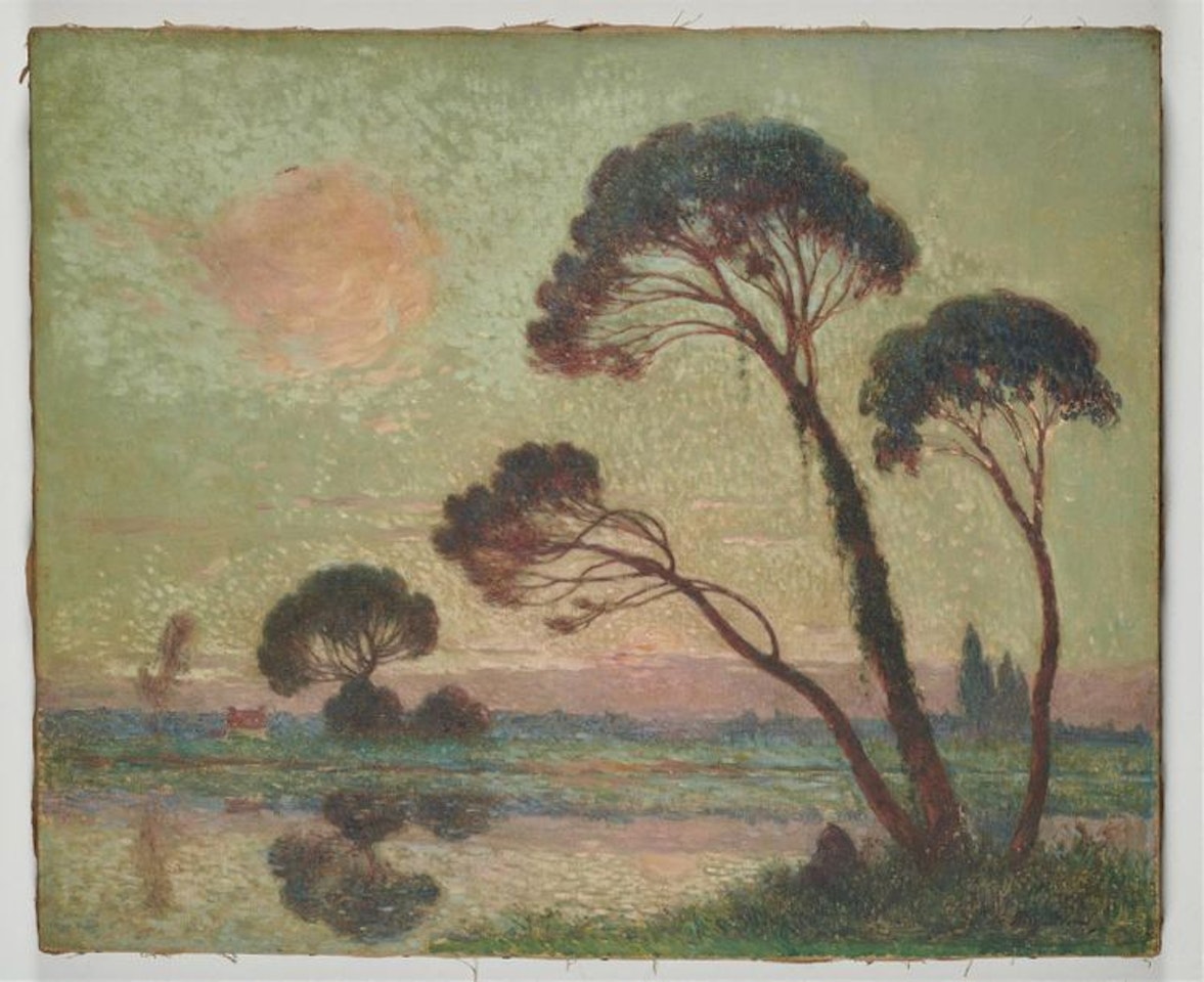 Setting sun over Brière by Ferdinand du Puigaudeau