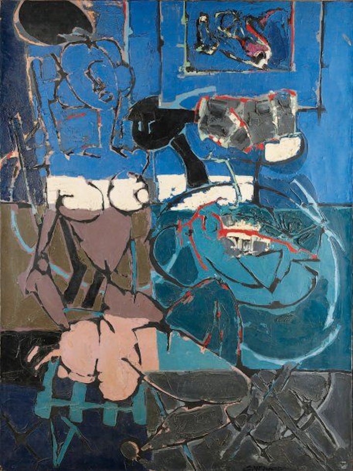 Seated nude by Claude Venard
