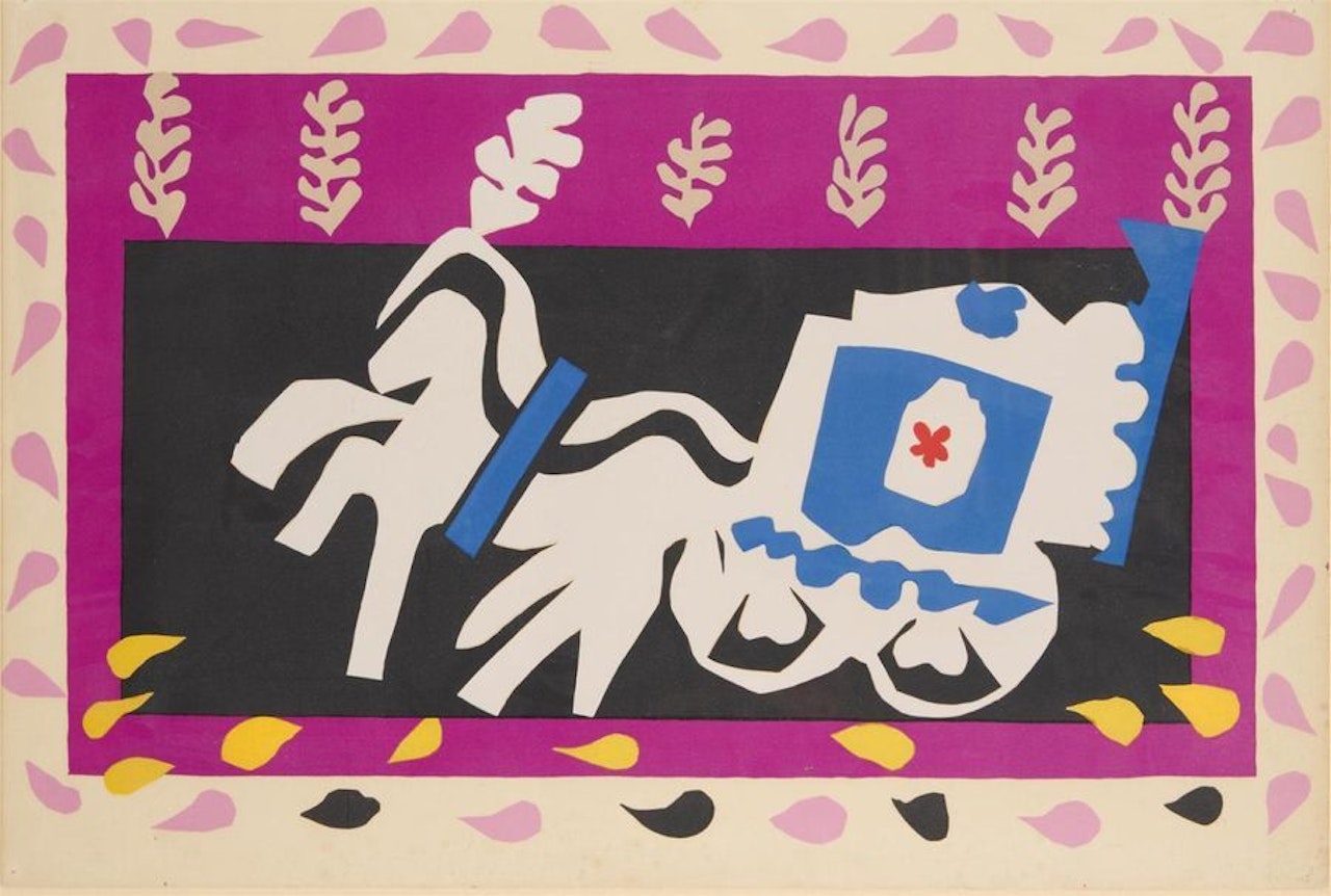 PIERROT"S BURIAL, JAZZ Plate X by Henri Matisse