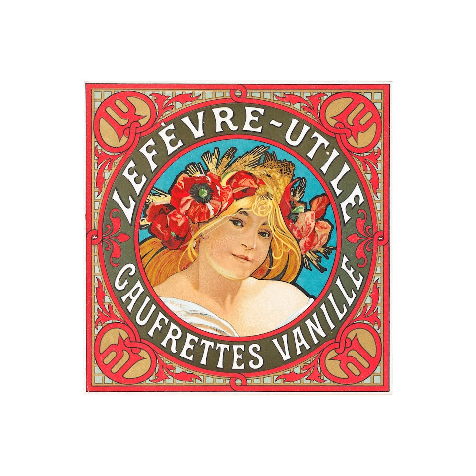 LEFEVRE-UTILE, Gaufrettes Vanille by Alphonse Mucha