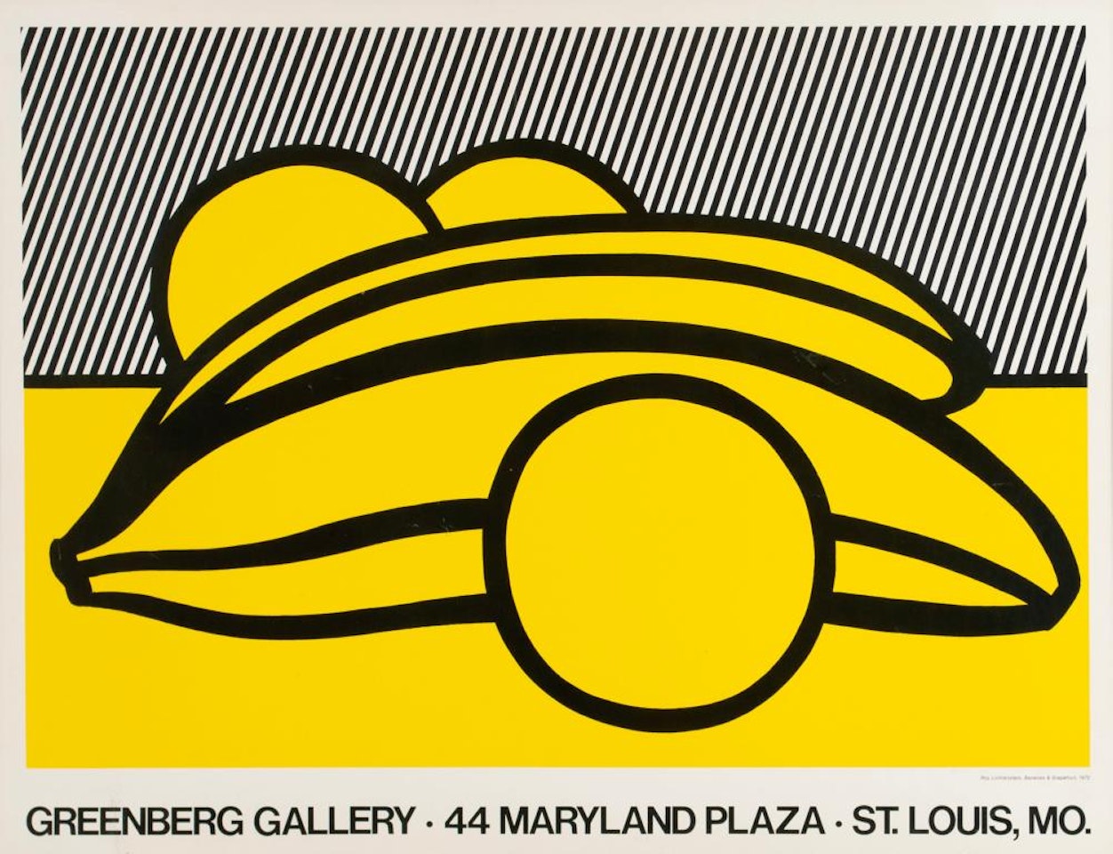 EXHIBITION POSTER; Bananas & Grapefruit by Roy Lichtenstein