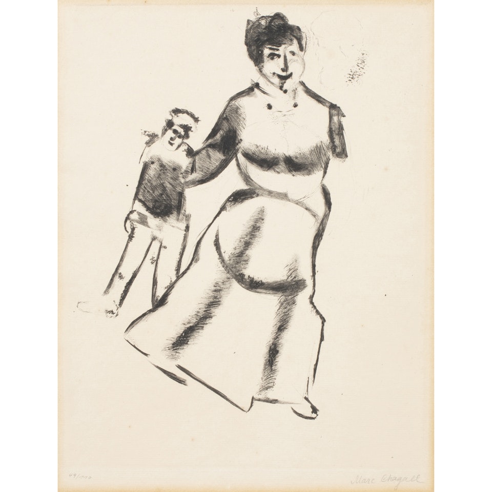 "Mutter und Sohn" from "Mein Leben" by Marc Chagall