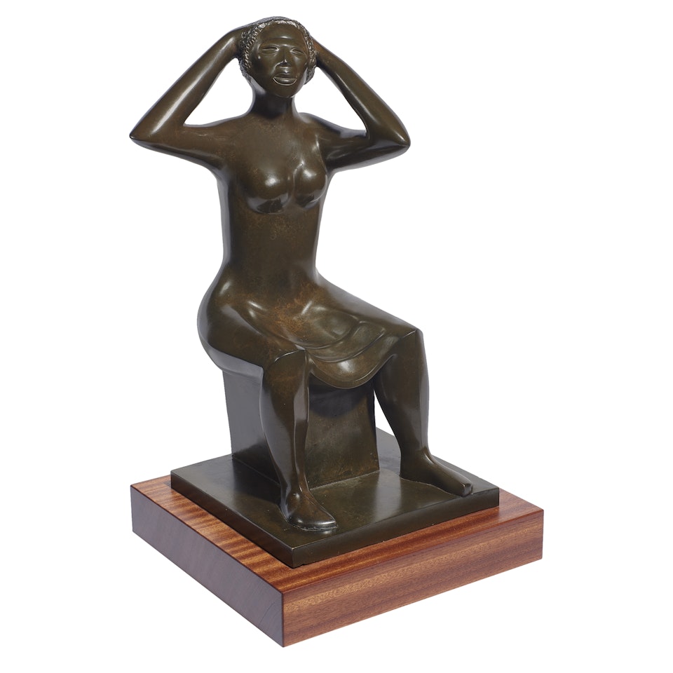 Woman Fixing Her Hair by Elizabeth Catlett