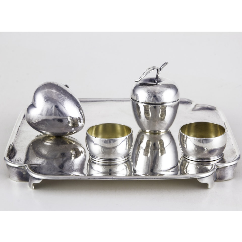 Salver, Salts, Apple Box, Heart Box by Tiffany & Co.
