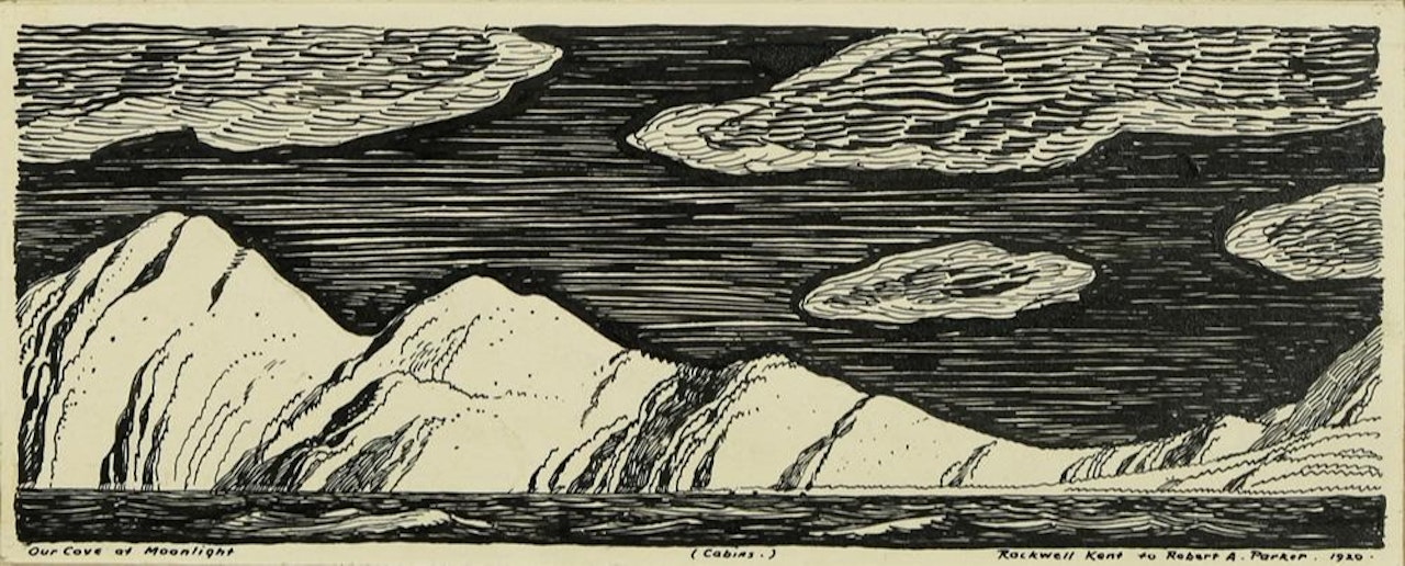 "Our Cove at Moonlight" by Rockwell Kent