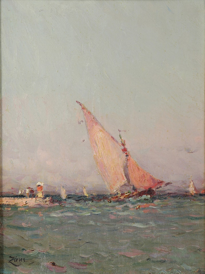 Sailboat by Félix Ziem
