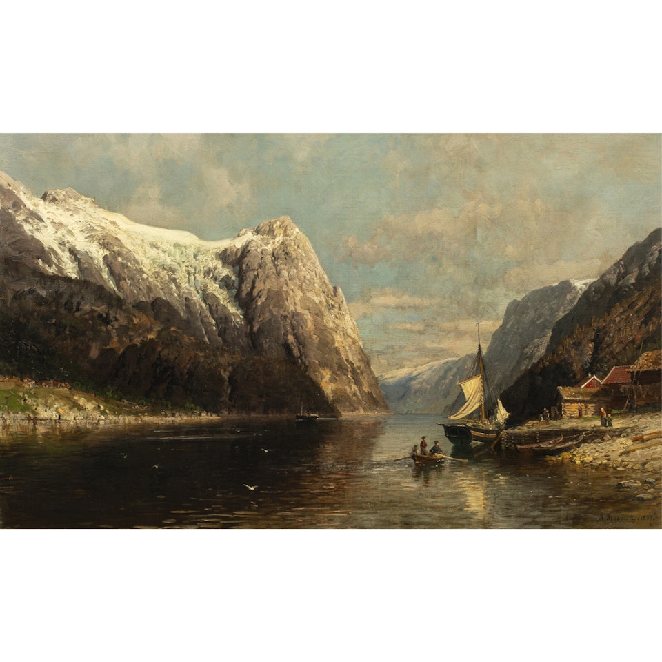 Winter Fjord Scene by Anders Monsen Askevold