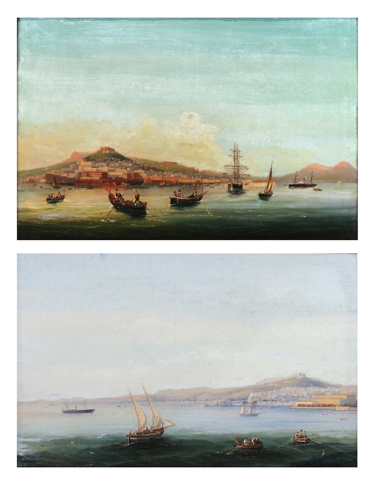 Views of the Bay of Napoli with Vesuvius in the Distance by Italian School