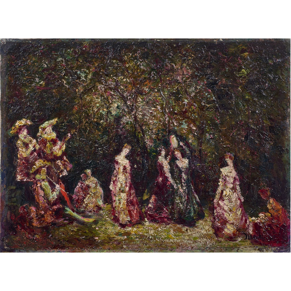 "In the Park" by Adolphe Monticelli