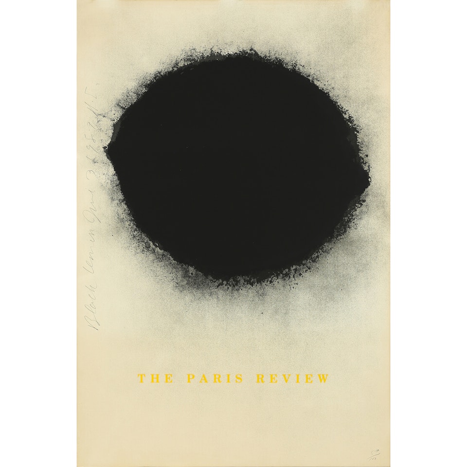 "Black Lemon (from The Paris Review, June 3, 1987)" by Donald Sultan