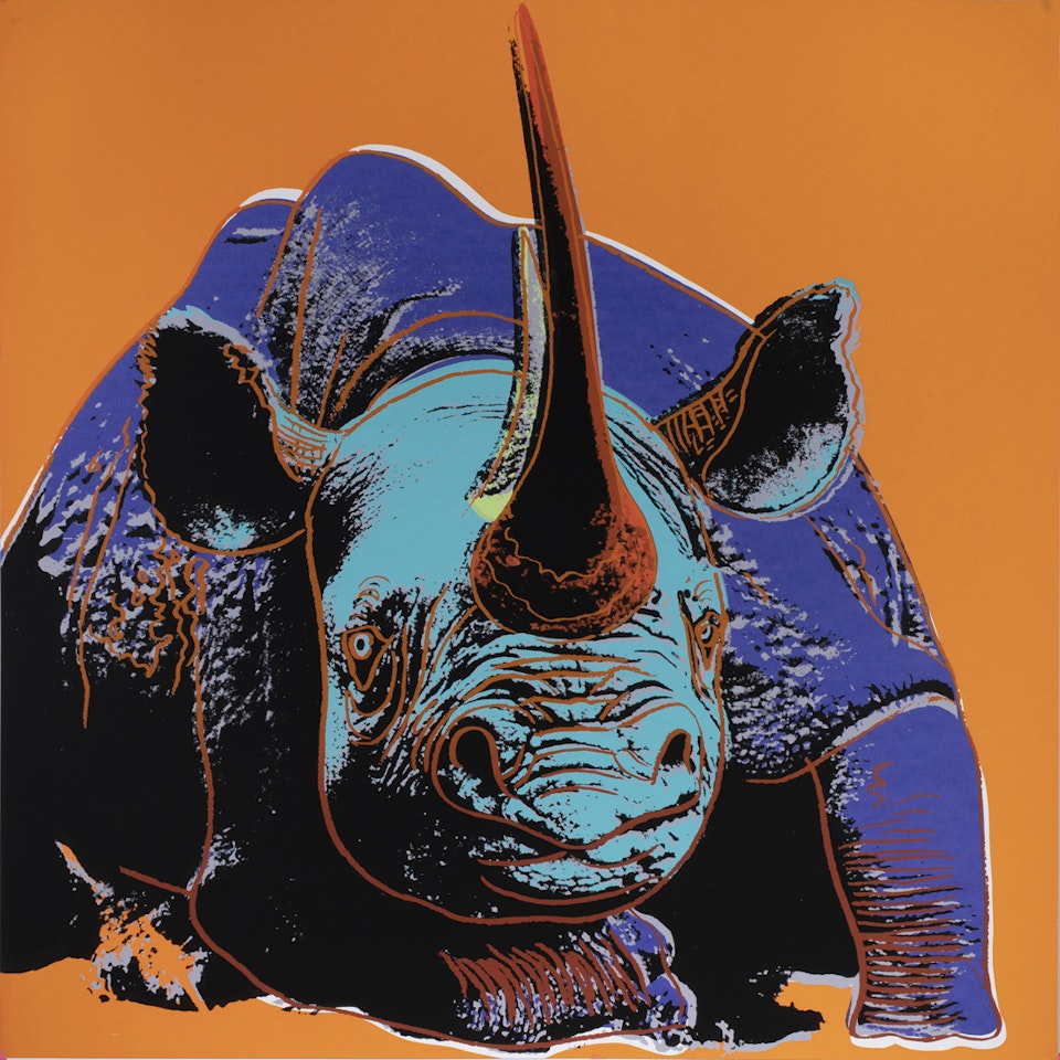 "Black Rhinoceros" from "Endangered Species" portfolio by After Andy Warhol
