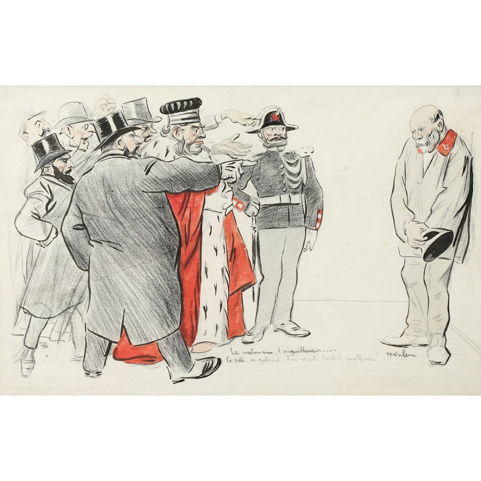 "... Le wattman, l"aiguilleur, Ce pele, ce galeux, d"ou vient tout le malheur" by Théophile Alexandre Steinlen