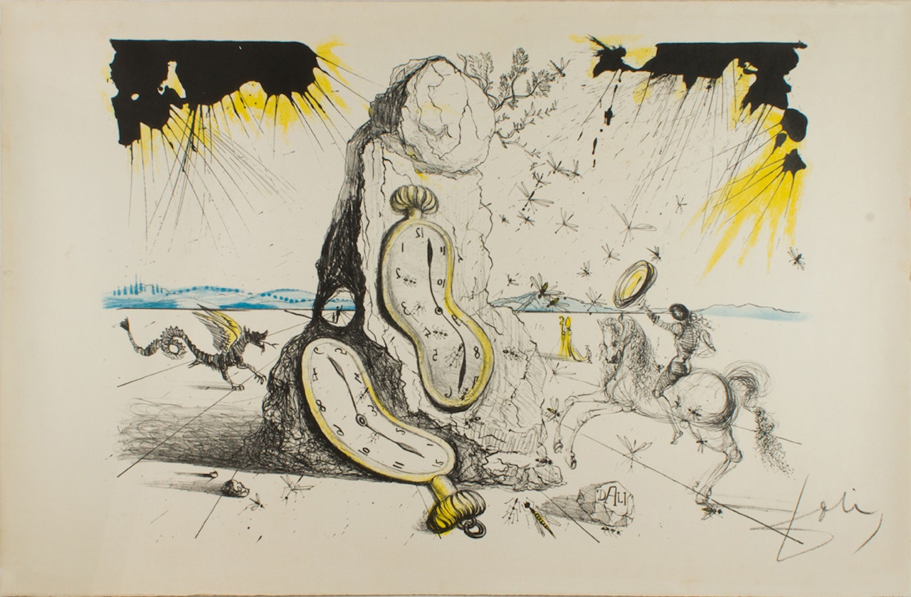 "Cosmic Rays Resuscitating Soft Watches" by Salvador Dali