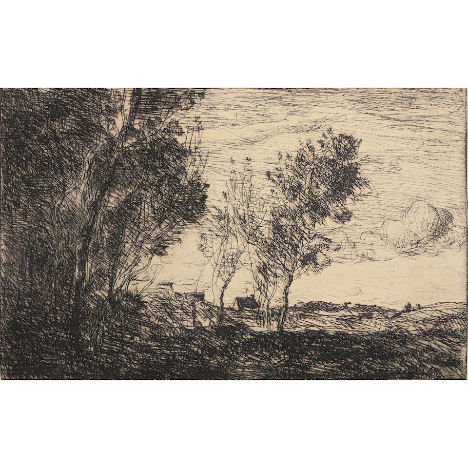 "Dans les Dunes, Souvenir du Bois de Haye" by Jean Baptiste Camille Corot